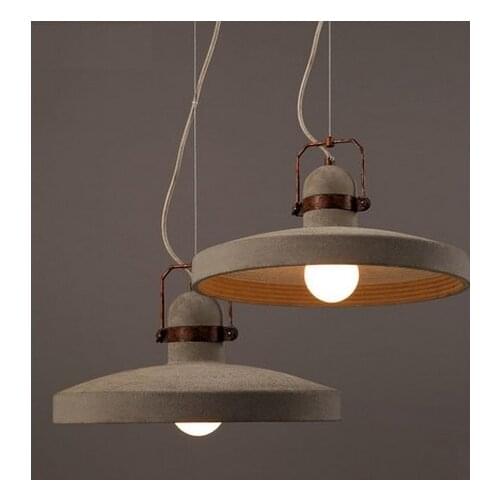Industrial Loft Style Vintage Cement Droplight LED Pendant Light Fixtures For Dining Room Bar Hanging Lamp Indoor Lighting