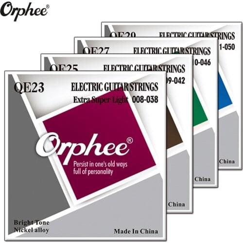Orphee Professional 6Pcs/Set Electric Guitar Strings QE Series Nickel Alloy Plated Electric Guitar Strings QE23 /QE25/ QE27/QE29
