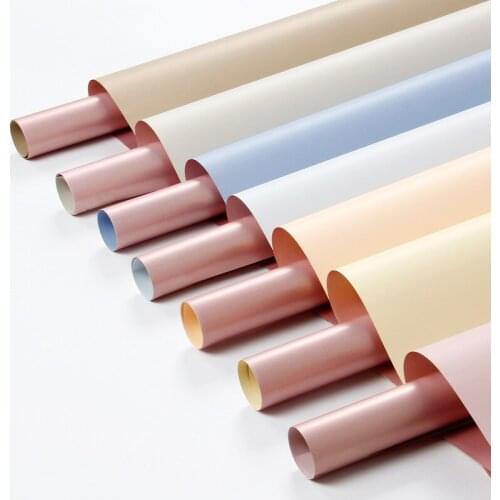 Flower Packaging Materials Flowers Wrapping Paper Waterproof Double-sided Flow Gold Paper Double Color