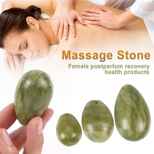 Green Stone Yoni Egg Set Natural Jade Eggs Women Kegel Exerciser Vaginal Muscles Tightening Ball Massage Yoni Wand Jade Massager