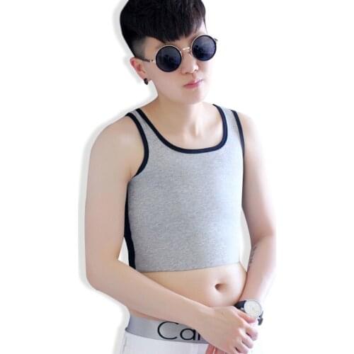 Tomboy Trans Chest Binder Vest Flat Breast Slim Shaper FTM Lesbian Breathable Cotton Undershirt S-6XL Buckle Bandage Tank Tops