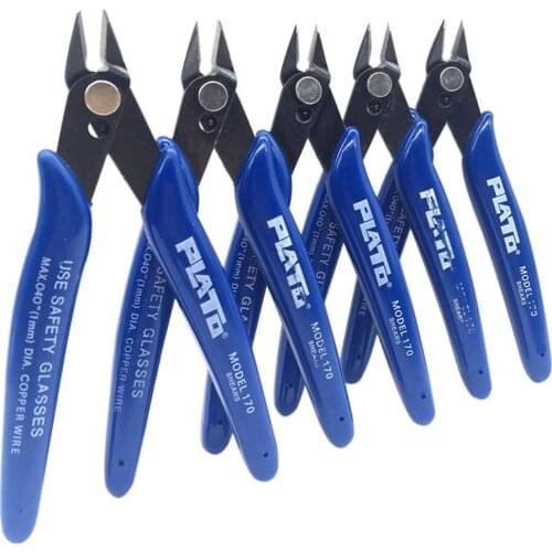10PCS PLATO 170 Diagonal Pliers Electrical Wire Cable Cutters Cutting Side Snips Flush Pliers /wires insulating diagonal pliers