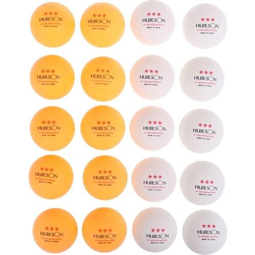 10pcs New Material Table Tennis Ball 40+mm Diameter 2.8g 3 Star ABS Plastic Ping Pong Balls for Table Tennis Training