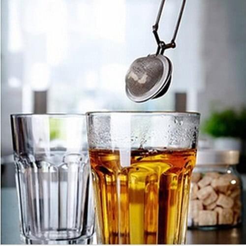 2pcs/set Stainless Steel Spoon Tea Leaves Herb Mesh Ball Infuser Filter Squeeze Strainer