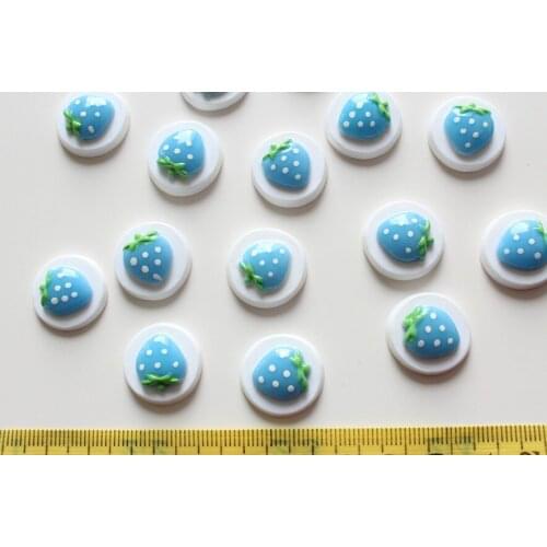 200pcs Resin handpaint Strawberries Cabochons 20mm Cell phone decor, hair pin, rings DIY