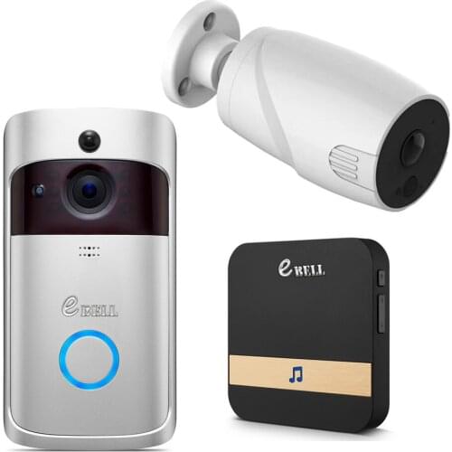 2MP 1080P Battery Power Wireless WIFI Doorbell IP Camera APP Remote Control