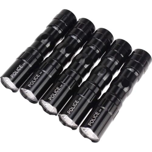 5x Portable Ultra Bright 3w Police Waterproof Led Mini Flashlight Torch 2021 New Outdoor Equipment Durable Waterproof #P2