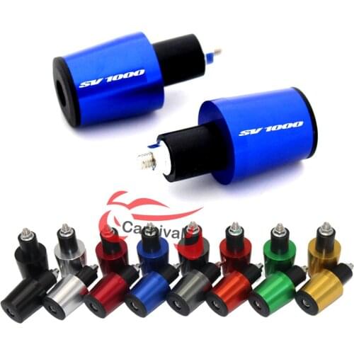 Motorcycle accessories CNC aluminum 7/8 '' 22MM handlebar grips handle bar end cap forSUZUKI SV1000 / S SV 1000, 2003-2007