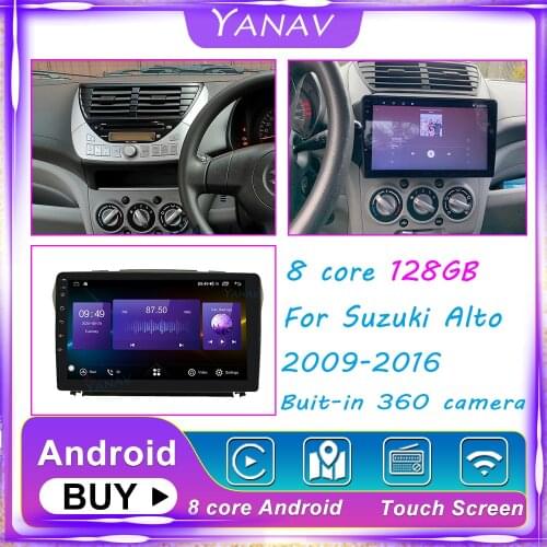 128GB Android Car Radio multimedia GPS Navigation head unit For Suzuki Alto 2009-2016 auto Stereo video Receiver tape recorder