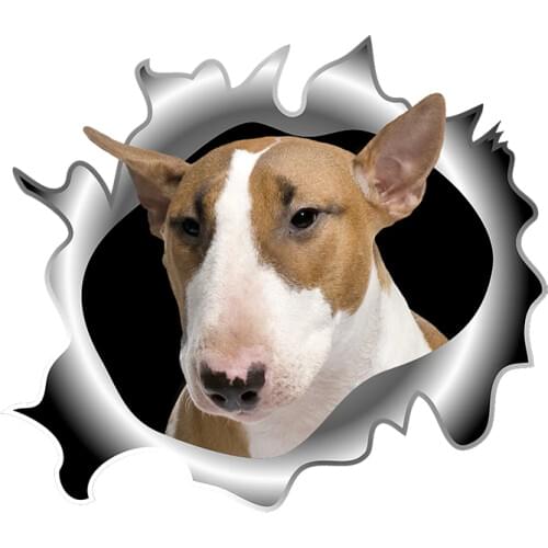 Three Ratels C518 Pit Bull Terrier 3D Dogs car sticker wall stickers for bathroom Refrigerator sticker laptop creative Decal