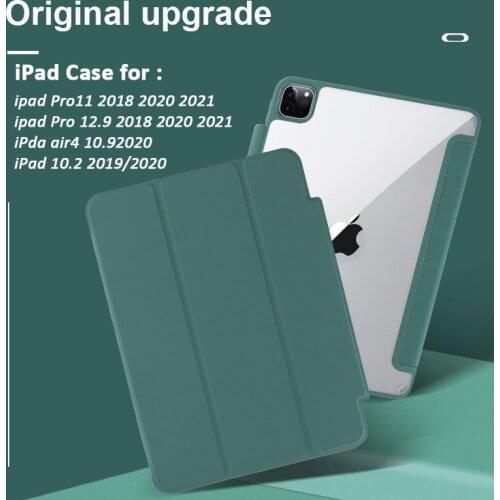 For 2018 2020 2021 iPadPro11 Pro 12.9 Case Cover With Pen Slot Holder Stand iPad Cover Case for iPad 10.2 inch Air 3 mini 5 4