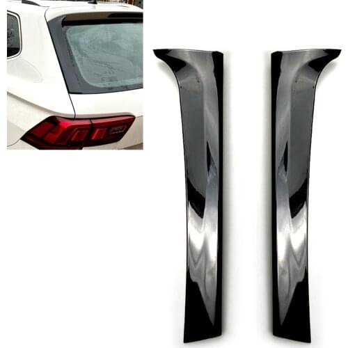 Rear Window Side Spoiler Wing Canard Splitter Cover Trim For VW Tiguan MK2 2017 2018 2019 2020