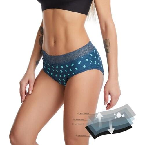 Cotton Underwear Leak Proof Protective Panties for Women Menstrual Period Brief for Teen Girls