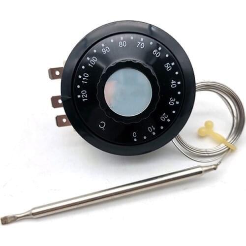 0~120 Celsius Capillary Thermostat Cooling Radiator Fan Control Switch 104mm 12V