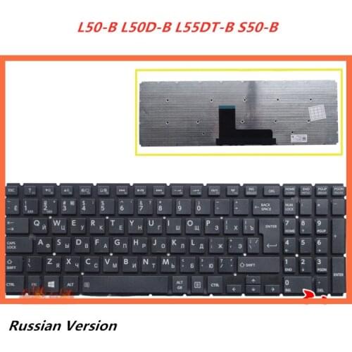 Laptop Russian Keyboard For Toshiba L50-B L50D-B L55DT-B S50-B notebook Replacement layout Keyboard