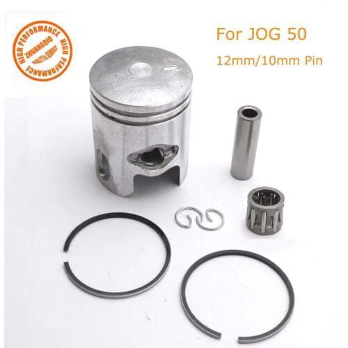 50cc Piston Ring Set 40mm w/10mm 12mm Pin With Wrist Pin Needle Bearing for Jog Minarelli Scooter Moped