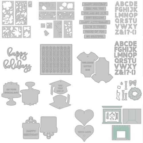 Piggy Craft metal cutting dies cut die mold New flower leaves christmas Scrapbook paper craft knife mould blade punch stencils