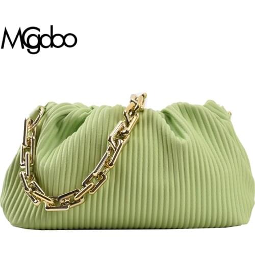 MGCDOO Folds Design Shoulder Bags For Women 2021 Elegant Dumpling Handbag Fashion Designer Totes Messenger Bag Female