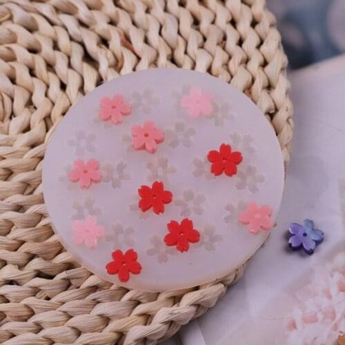 Mini Sakura Epoxy Resin Mold Ornaments Casting Silicone Mould DIY Crafts Clay Candle Jewelry Making Tools