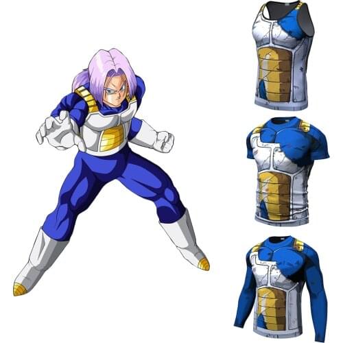 Men T Shirt Homme Compression Costume Vegeta Tshirt Son Goku T-shirts Fitness Leggings Shorts Sportwear