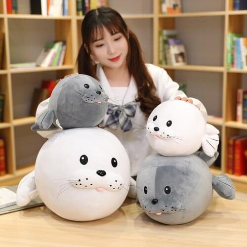30-50cm sea lion plush toys stuffed soft PP Cotton pillow Cushion seal doll Christmas present kids