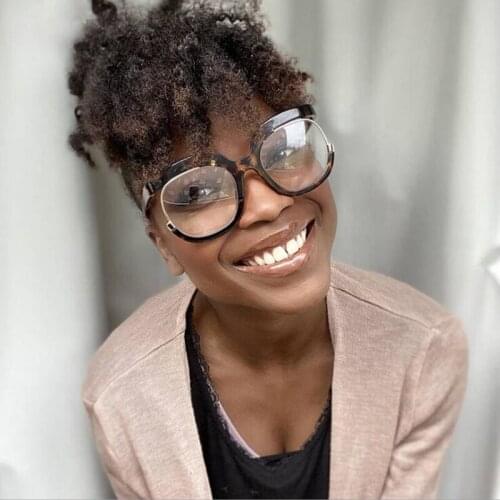 2021 new Fashion Oversized Square Anti-blue Glasses Frame Women Vintage Sexy Computer Eyeglasses Female Transparent Spectacles