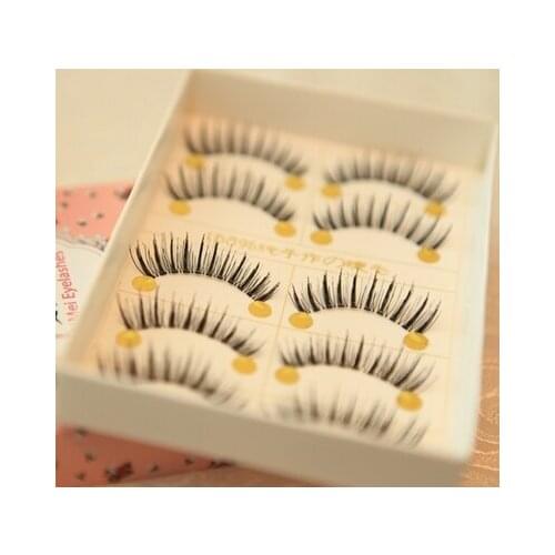New hot 5 pair natural high quality eyelash long thin fake false eyelashes charming false Eyelash make up