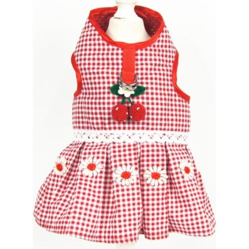 Pet Dress Summer Dog Harness Skirt Cat Chihuahua Yorkie Clothes Poodle Pomeranian Schnauzer Pug French Bulldog Clothing Dropship