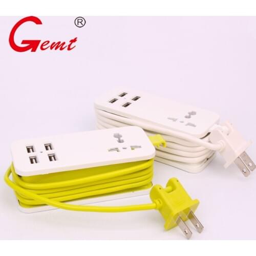 Power Strip Wall Multiple US Plug Socket Portable 4 USB Port for Mobile Phones for Smart phones Tablets charger desktop socket