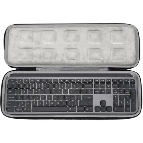 Computer Keyboard Storage Bag for Logitech MX Keys Accessories EVA Portable Protective Cover Shockproof Dustproof Carrying Case