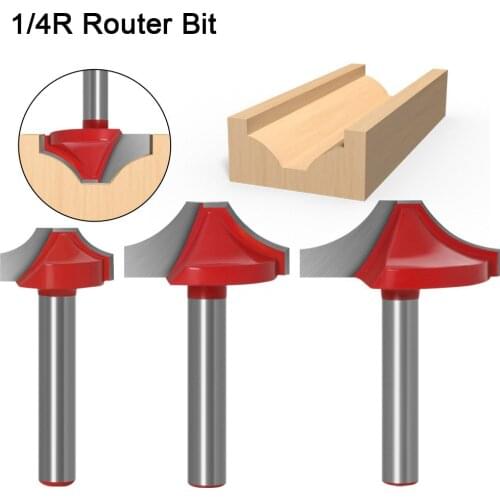 Opening Carving Woodworking Tools 1/4R Engraving Machine Milling Cutter Double R Wood Router Bit Tungsten Solid Carbide End mill