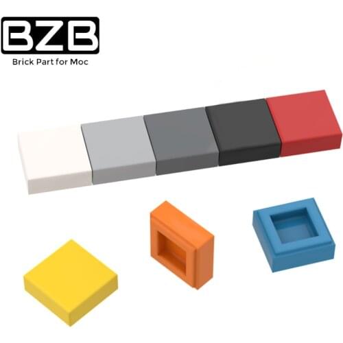 BZB MOC 3070 1x1 Light Panel High Tech Building Block Model Kids Toys DIY Technical Brick Parts Best Gifts