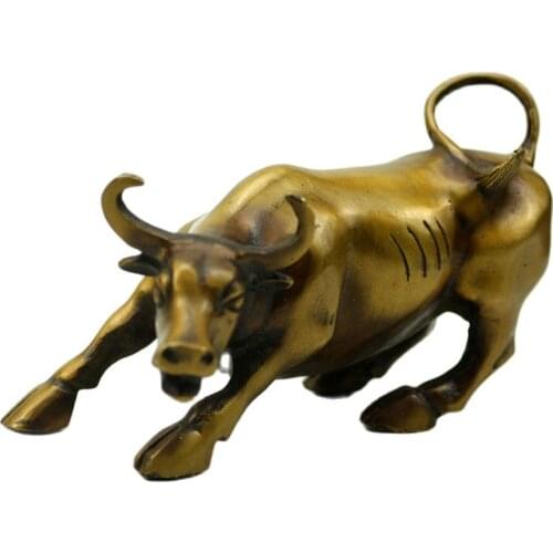 Pure copper wall street copper bull potential bull zhaocainiu ornament zhaocaiwangyun company opening ornament