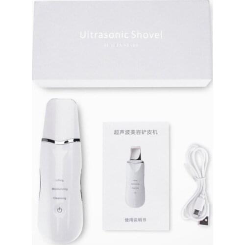 Ultrasonic Face Skin Scrubber USB Rechargeable Facial Cleaner Vibration Blackhead Removal Exfoliating Pore Cleaner Skin Scrubber