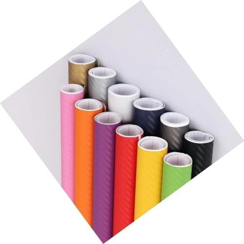 30*127cm 3D carbon fibre vinyl wrap black multiple size car wrap sheet roll film sticker Motorcycle Automobile Styling Decals