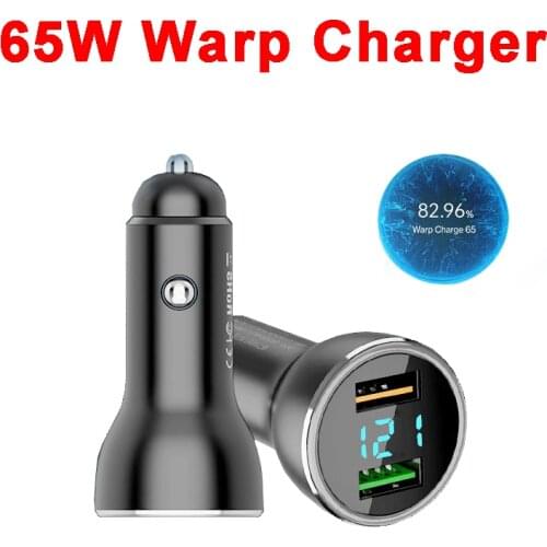 65W Warp Car Charger for OnePlus 9 Pro 9R 8T 20W Dash /30W Warp Fast Charging Adapter for OnePlus 8 Pro 8 1+7T 6T 1+5 6.5A Cable