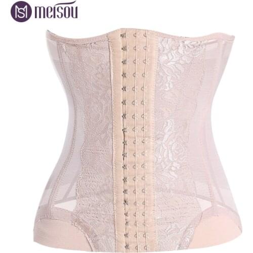 Meisou 2019 Women Body Shaper Firm Waist Cinchers corset Slim Corset Waist Trainer Belt Modeling Strap postpartum Girdle Belt