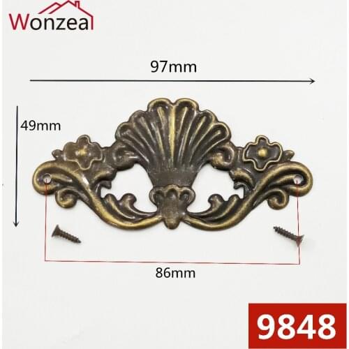 10pcs Iron Jewelry Box Corner Protector Bronze Decorative Corner Bracket Antique Book Frame Accessories Furniture Hardware