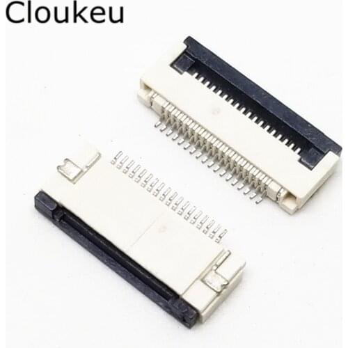 10Pcs FPC FFC Connector cable socket 0.5MM 18Pin Clamshell Bottom Contact Type