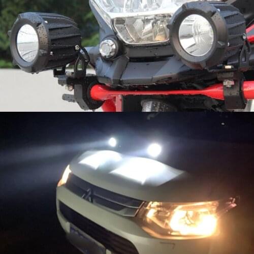 25w High Beam Projector LED Car Motorcycle Spotlight White Yellow Magnetic holder Auto led Headlight set Motorbike Flashlights