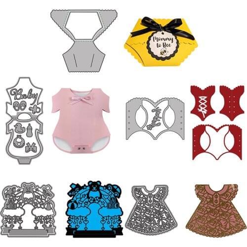 3D Baby Boy Girl Jumpsuit Briefs Dress Women Corset Body Shaper Cutting Dies For DIY Scrarpbooking Cards Crafts Making 2021 New