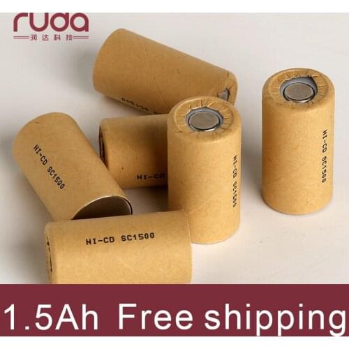 1500mAh 10Pcs Discharge rate 15C,battery cell high power battery cell,power tool battery,Power Cell,Ni cd,rechargeable battery