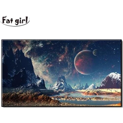 Large Size Diamond Painting Big Perspective Starry Sky Embroidery 5D Cross Stitch Mosaic Wall Art Full Square Round Drill Gift