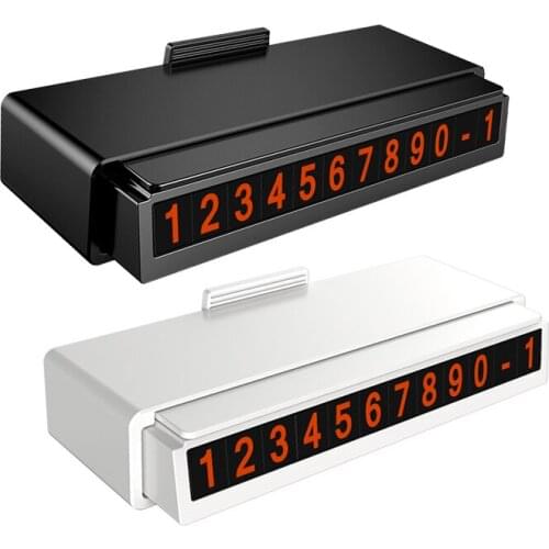 Car Parking Card Phone Number Plate Stickers Auto Park Stop Cards In Car-styling Automobile Universal Car Temporary Parking Card