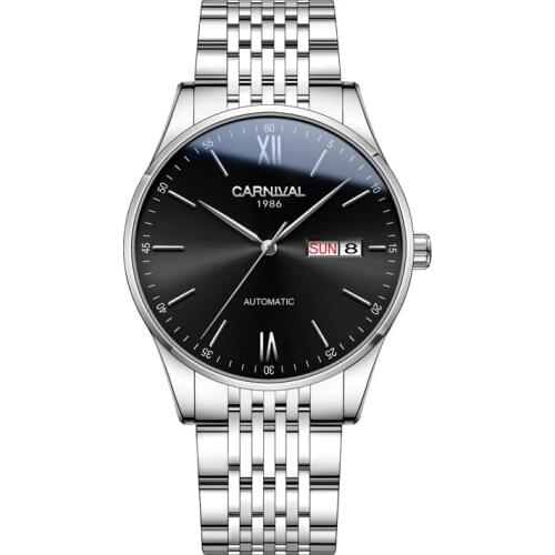 2020 New Men Watch Automatic CARNIVAL Mens Watches Top Brand Luxury Mechanical Watch Calendar Sapphire Waterproof Montre homme