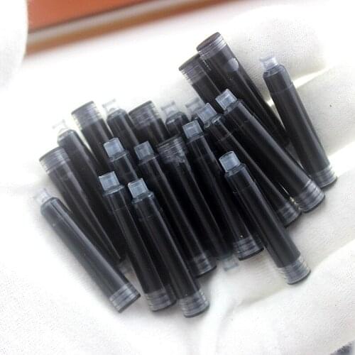 Wholesale Price 30PCS Disposable Black Fountain Pen Ink Cartridge Refills Length Fountain Pen Ink Cartridge Refills