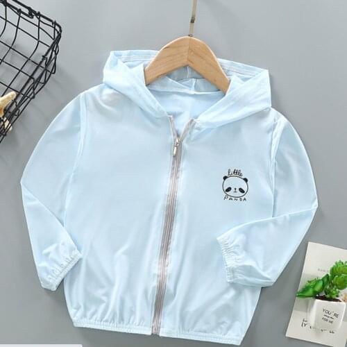 Childrens ice silk sunscreen outdoor wear boys' and girls' sunscreen summer wear