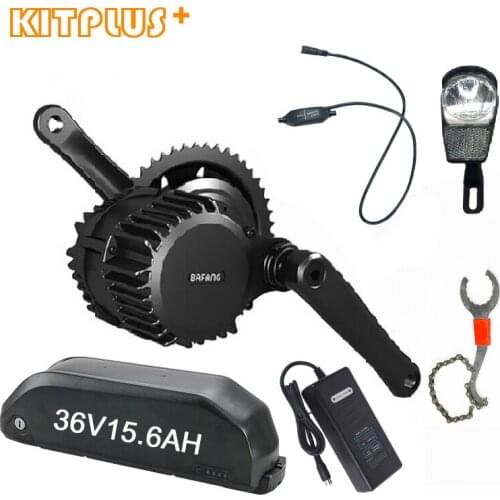 Mid Drive 8Fun kit Motor 250W Bicycle Kit 36V with Bike Battery Li-ion 15.6AH Capacity DIY Conversion Ebike