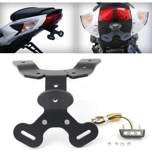 GSXR600 Motorcycle LED License Plate Holder Bracket Rear Fender Eliminator For Suzuki GSX-R 600 750 2015 2016 2017 2018 2019