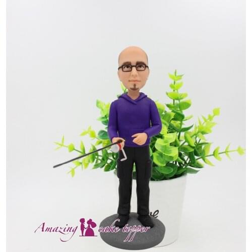 2019 AMAZING CAKE TOPPER Toys Calm and focused fishing hand And Groom Gifts Ideas Customized Figurine Valentines Day